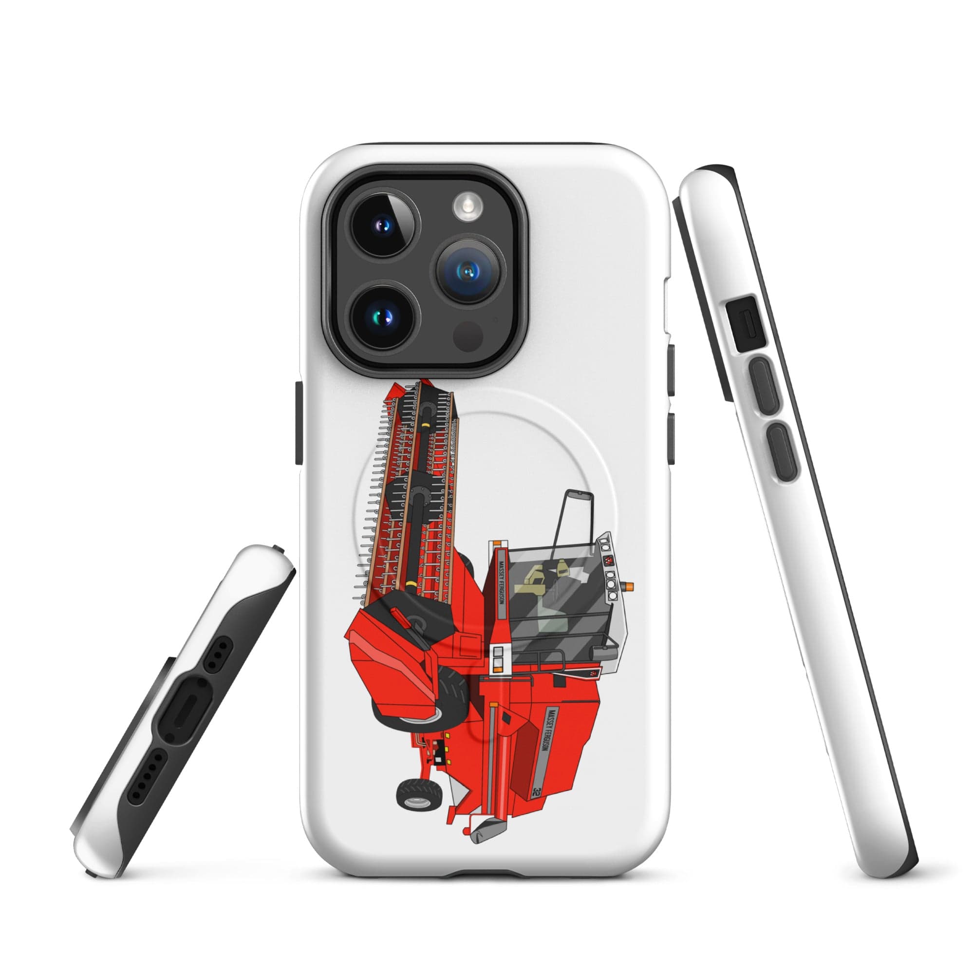 The Tractor Mugs Store iPhone 14 Pro 1994 Massey Ferguson 32 Combine Harvester | MagSafe® tough case for iPhone® Quality Farmers Merch