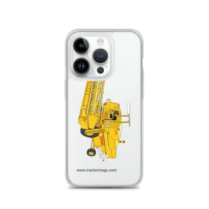 The Tractor Mugs Store iPhone 14 Pro Clayson 8060 Combine Harvester | Clear Case for iPhone® Quality Farmers Merch