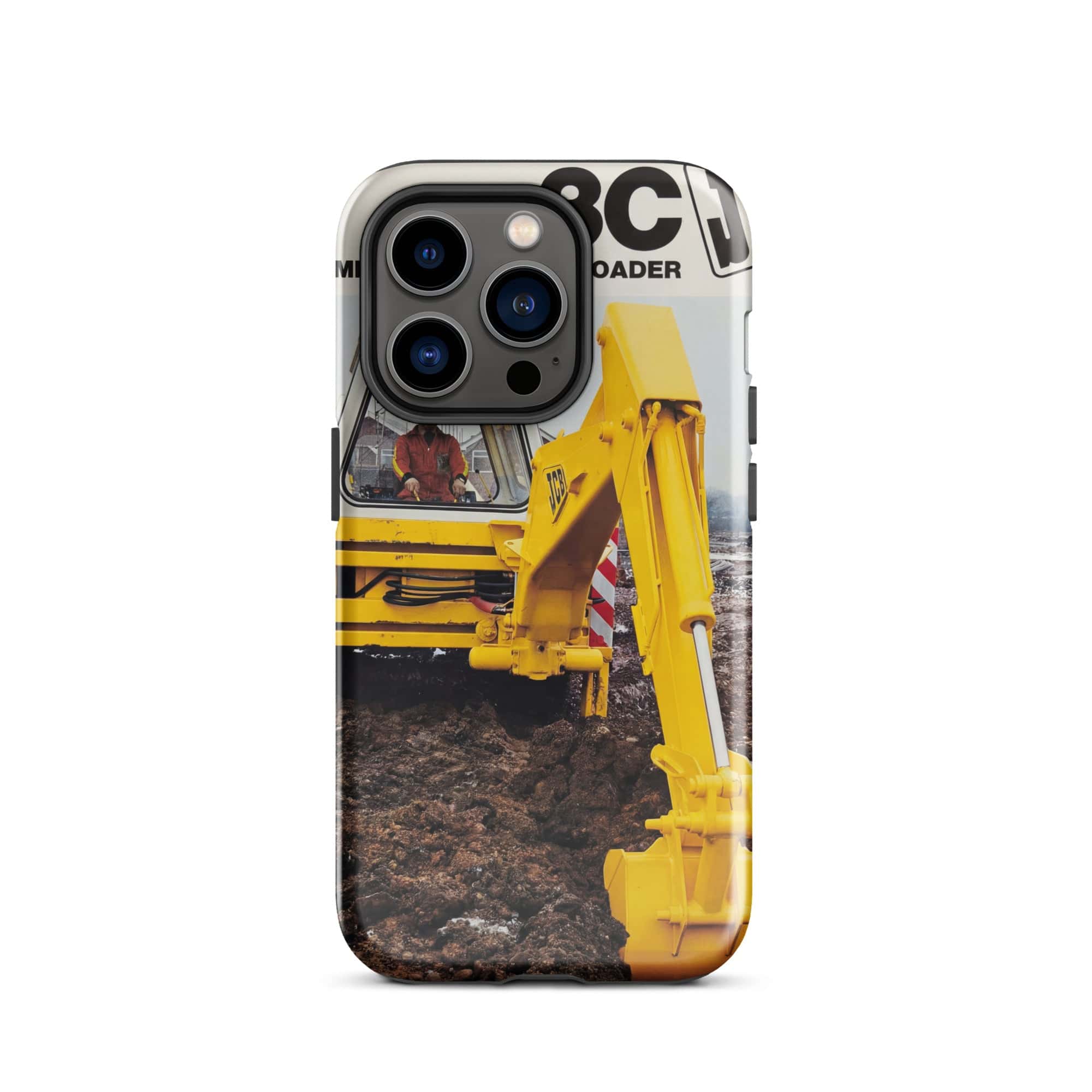The Tractor Mugs Store iPhone 14 Pro JCB 3C II Advert  | Tough Case for iPhone® Quality Farmers Merch