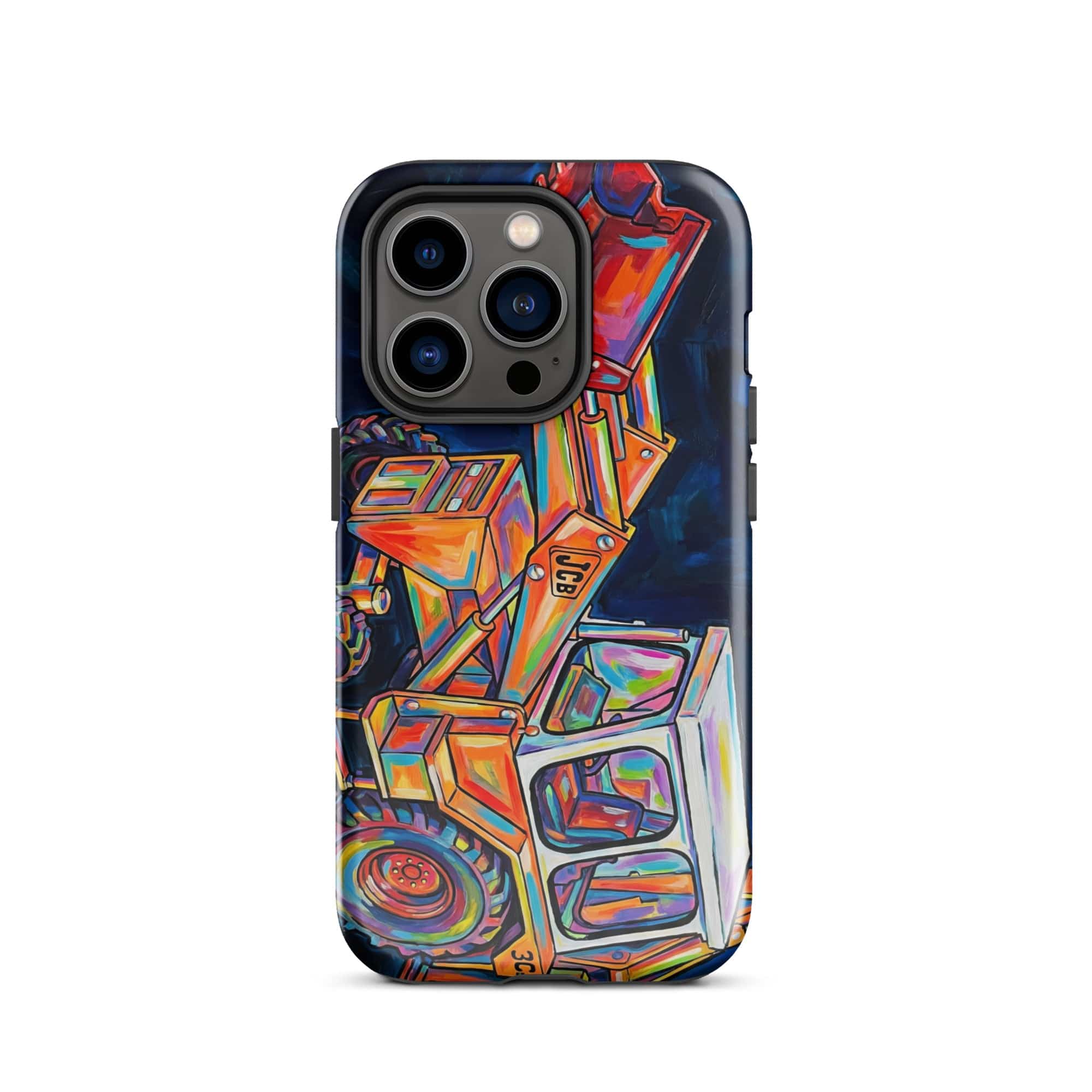 The Tractor Mugs Store iPhone 14 Pro JCB 3C II | Splash Art Tough Case for iPhone® Quality Farmers Merch