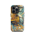 The Tractor Mugs Store iPhone 14 Pro JCB 3CX TURBO | Art Deco Tough Case for iPhone® Quality Farmers Merch