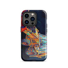 The Tractor Mugs Store iPhone 14 Pro JCB 3CX White Cabin | Splash Art Tough Case for iPhone® Quality Farmers Merch