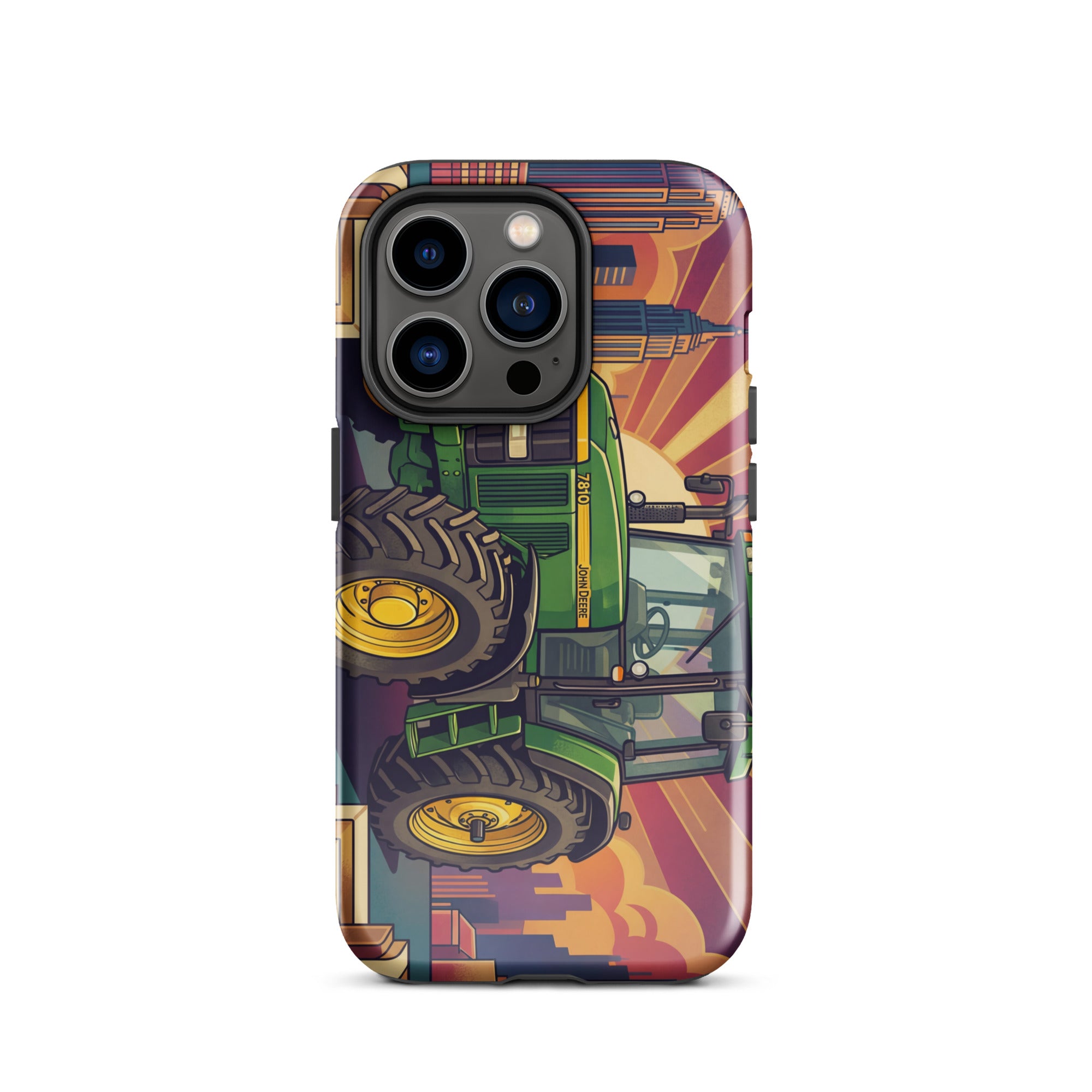 The Tractor Mugs Store iPhone 14 Pro John Deere 7810 | Art Deco Tough Case for iPhone® Quality Farmers Merch