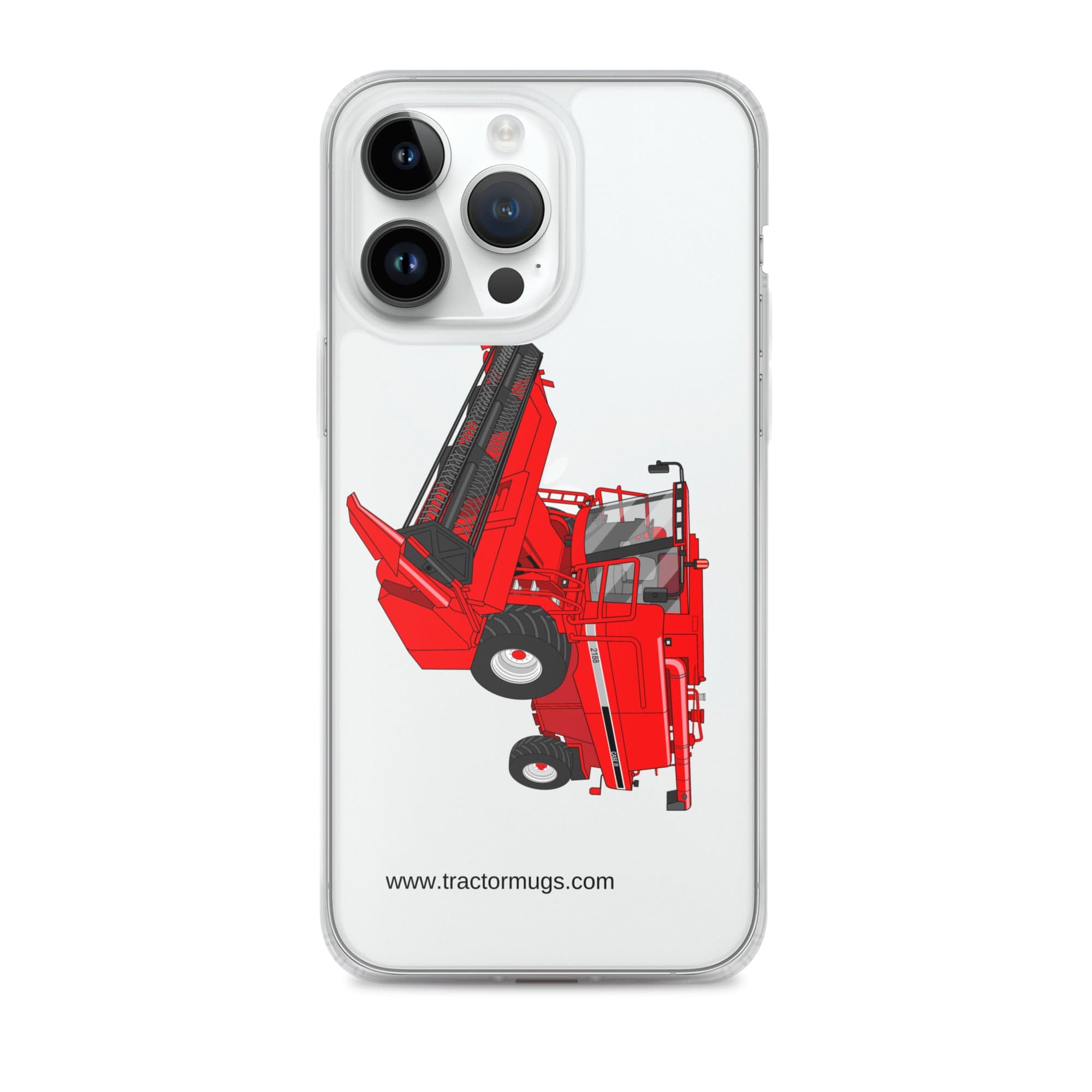 The Tractor Mugs Store iPhone 14 Pro Max Case IH Axial Flow 2188 Harvester | Clear Case for iPhone® Quality Farmers Merch