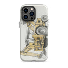 The Tractor Mugs Store iPhone 14 Pro Max JCB 3C II Pencil Sketch | Tough Case for iPhone® Quality Farmers Merch