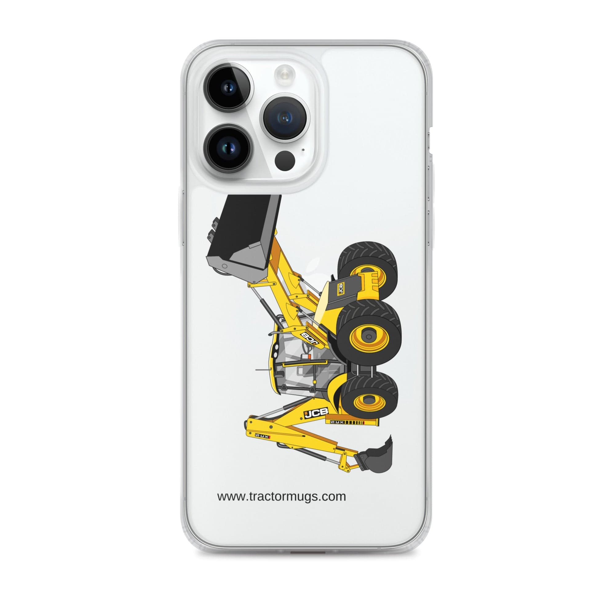 The Tractor Mugs Store iPhone 14 Pro Max JCB 5CX Backhoe | Clear Case for iPhone® Quality Farmers Merch