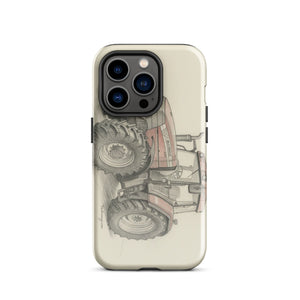 The Tractor Mugs Store iPhone 14 Pro McCormick MTX 150 Signature Edition Pencil Sketch | Tough Case for iPhone® Quality Farmers Merch