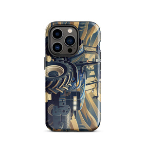 The Tractor Mugs Store iPhone 14 Pro New Holland TM 155  | Art Deco Tough Case for iPhone® Quality Farmers Merch