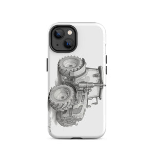 The Tractor Mugs Store iPhone 14 SAME Explorer 105 (Stage V) Pencil Sketch | Tough Case for iPhone® Quality Farmers Merch