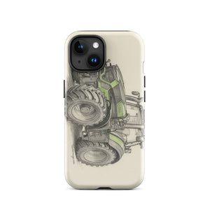 The Tractor Mugs Store iPhone 15 Deutz-Fahr 9340 Pencil Sketch | Tough Case for iPhone® Quality Farmers Merch
