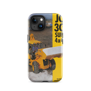 The Tractor Mugs Store iPhone 15 JCB 3CX 4x4x4 Brochure | Tough Case for iPhone® Quality Farmers Merch