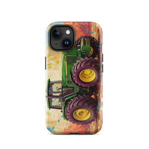 The Tractor Mugs Store iPhone 15 John Deere 4755 Splash Art | Tough Case for iPhone® Quality Farmers Merch