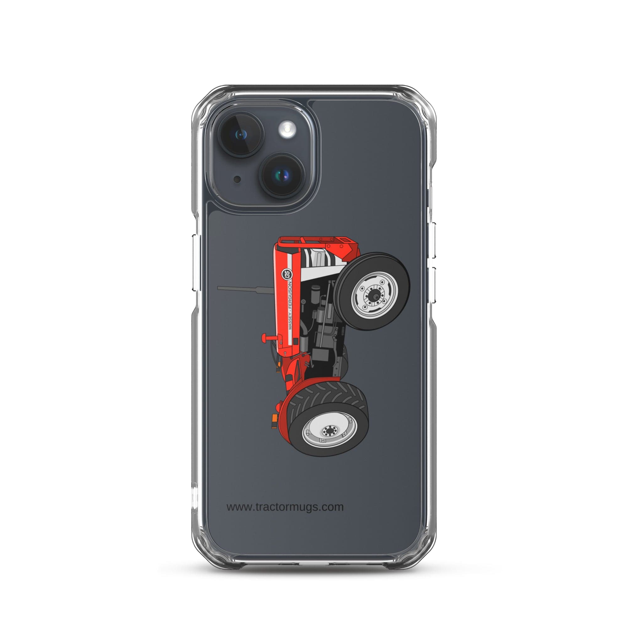 The Tractor Mugs Store iPhone 15 Massey Ferguson 135  |  Clear Case for iPhone® Quality Farmers Merch