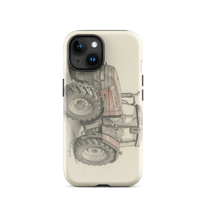 The Tractor Mugs Store iPhone 15 McCormick MTX 150 Signature Edition Pencil Sketch | Tough Case for iPhone® Quality Farmers Merch