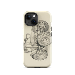 The Tractor Mugs Store iPhone 15 McCormick MTX 200 Pencil Sketch | Tough Case for iPhone® Quality Farmers Merch