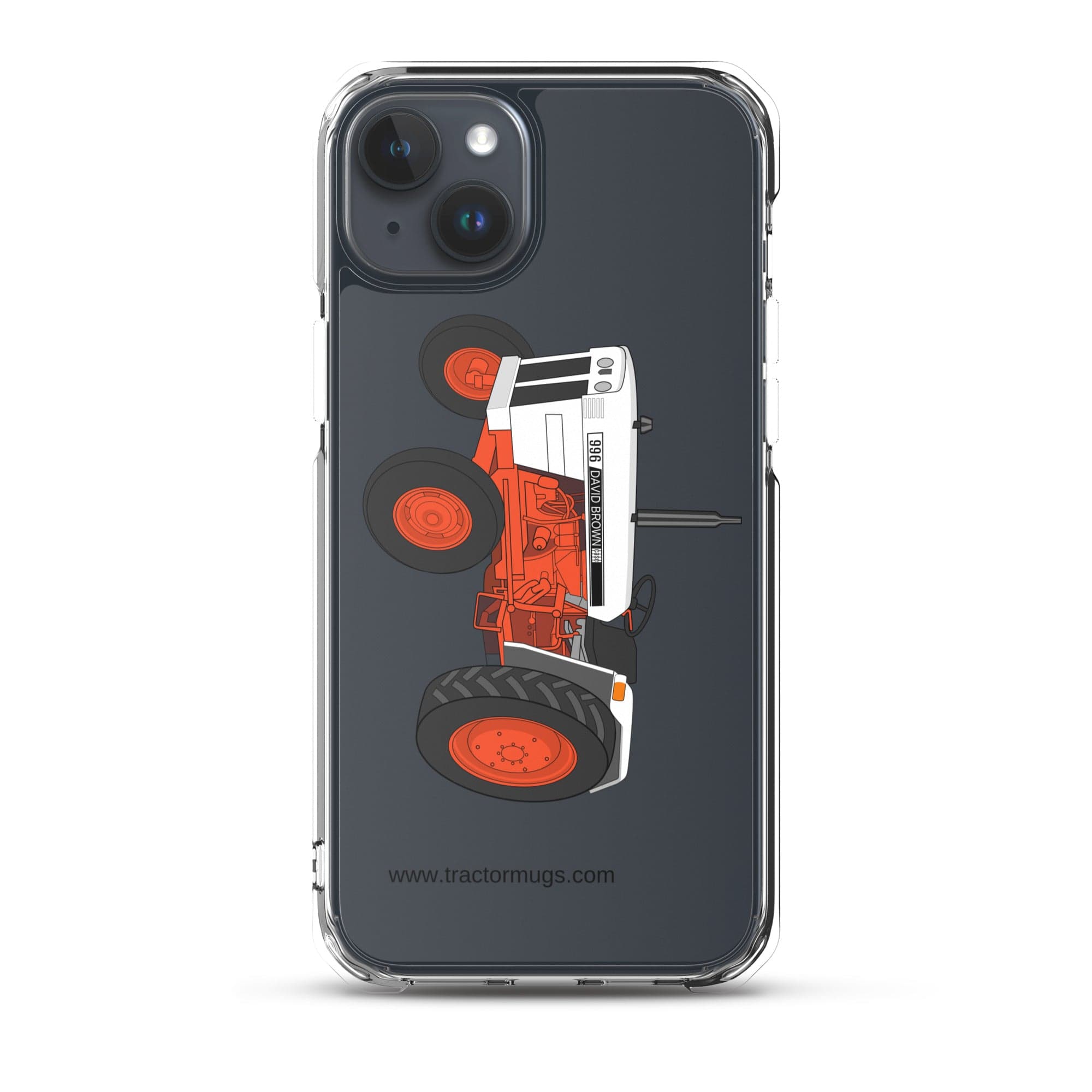 The Tractor Mugs Store iPhone 15 Plus Case David Brown 996 (1974) | Clear Case for iPhone® Quality Farmers Merch