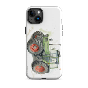 The Tractor Mugs Store iPhone 15 Plus Fendt 308 LSA 4WD Watercolor | Tough Case for iPhone® Quality Farmers Merch