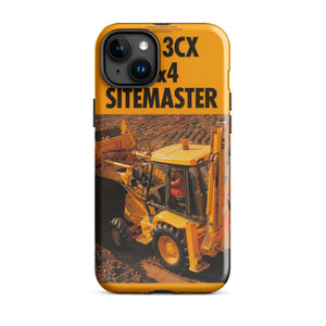 The Tractor Mugs Store iPhone 15 Plus JCB 3CX Sitemaster Brochure | Tough Case for iPhone® Quality Farmers Merch