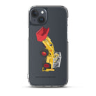 The Tractor Mugs Store iPhone 15 Plus JCB 4D Backhoe | Clear Case for iPhone® Quality Farmers Merch