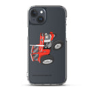The Tractor Mugs Store iPhone 15 Plus Massey Ferguson 185  |  Clear Case for iPhone® Quality Farmers Merch