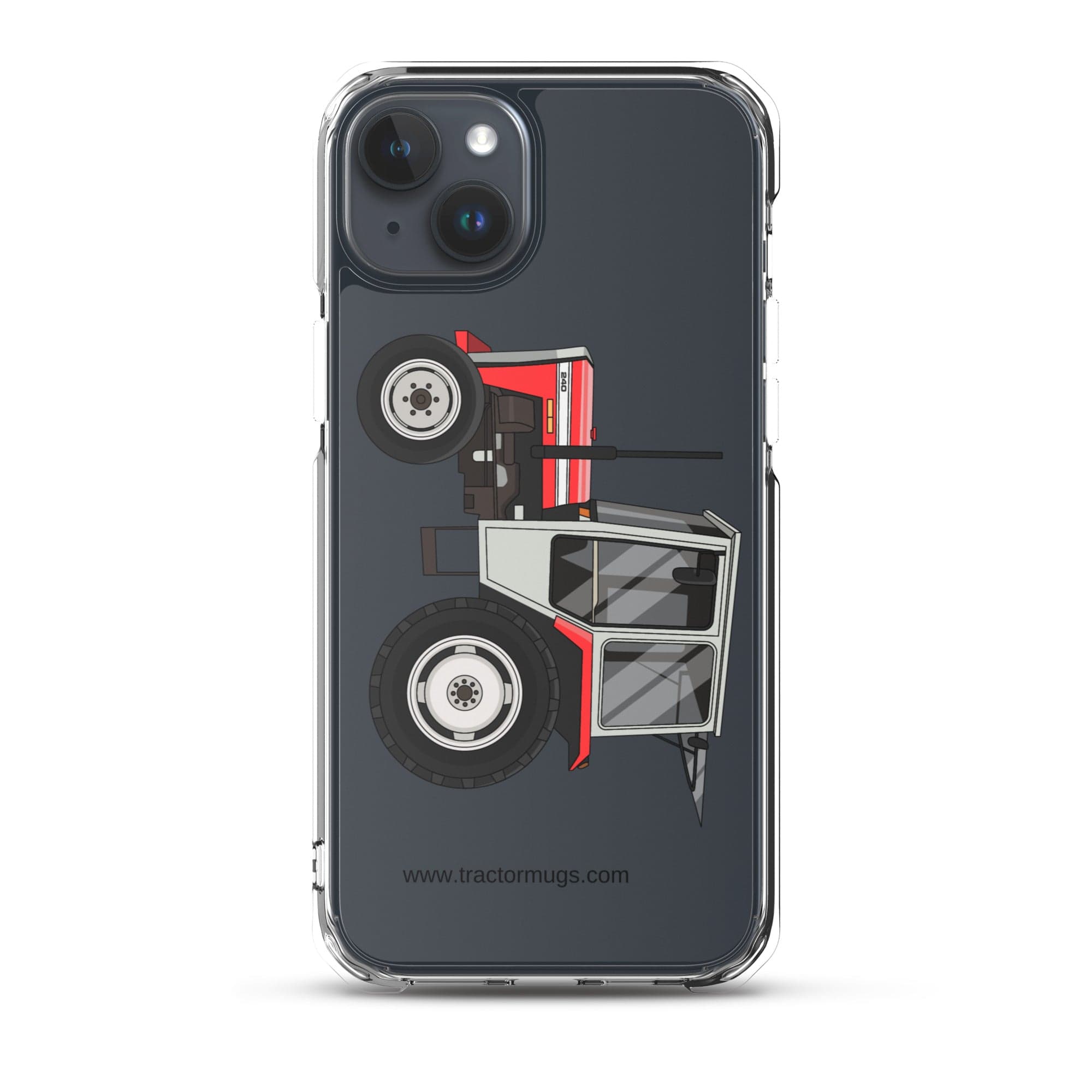 The Tractor Mugs Store iPhone 15 Plus Massey Ferguson 240 | Clear Case for iPhone® Quality Farmers Merch