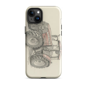 The Tractor Mugs Store iPhone 15 Plus McCormick MTX 150 Signature Edition Pencil Sketch | Tough Case for iPhone® Quality Farmers Merch