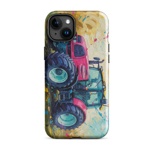The Tractor Mugs Store iPhone 15 Plus Renault ares 696 rz Splash Art | Tough Case for iPhone® Quality Farmers Merch