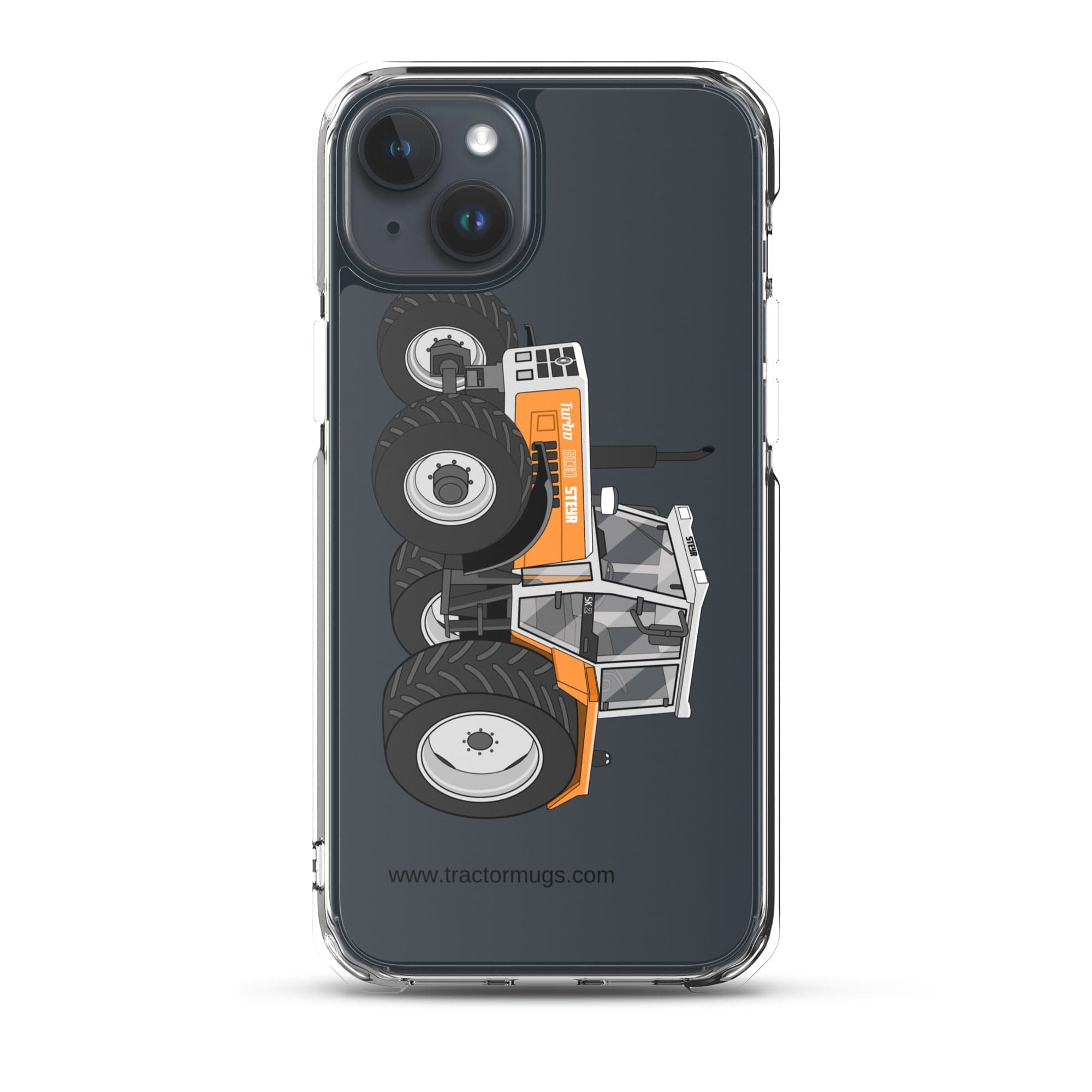 The Tractor Mugs Store iPhone 15 Plus Steyr SK 8130 Kommunal | Clear Case for iPhone® Quality Farmers Merch
