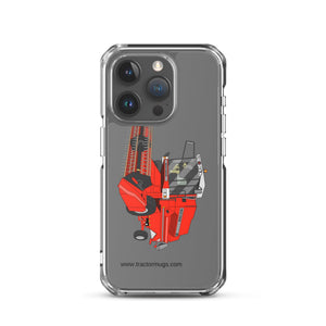 The Tractor Mugs Store iPhone 15 Pro 1994 Massey Ferguson 32 Combine Harvester | Clear Case for iPhone® Quality Farmers Merch