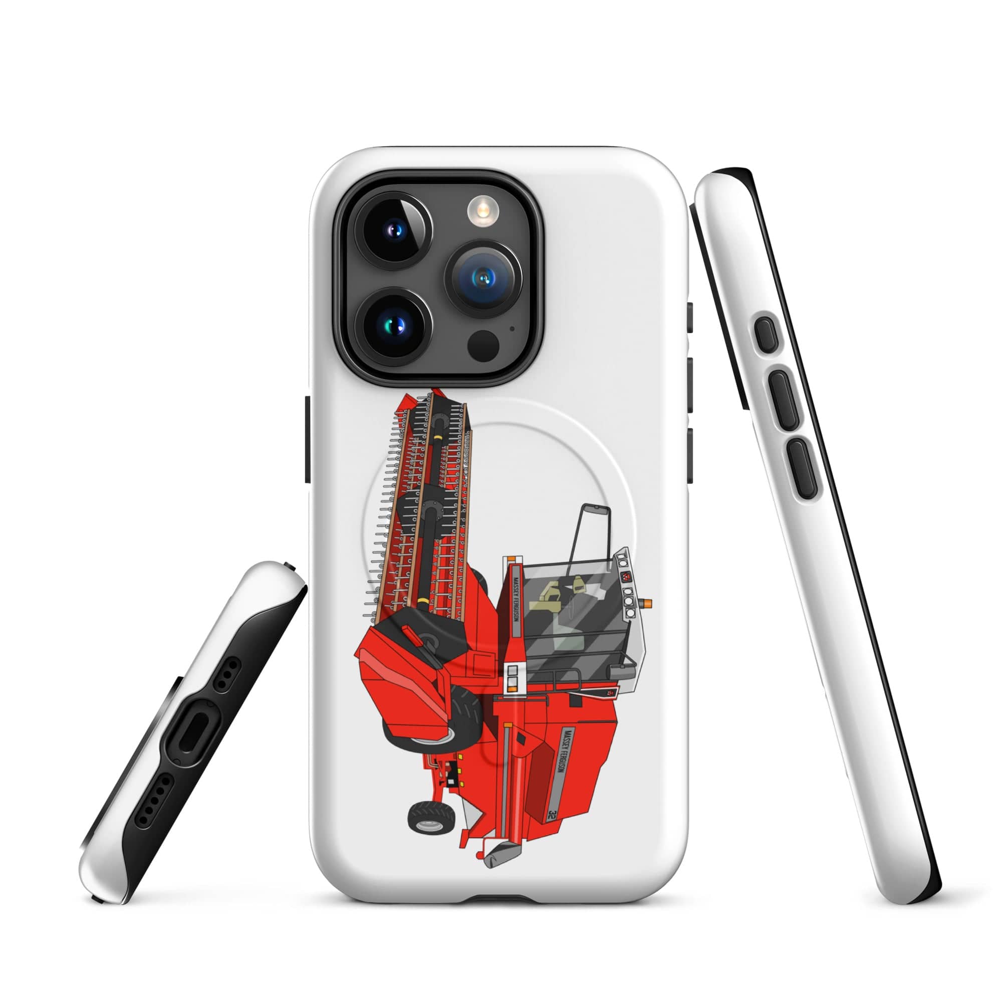 The Tractor Mugs Store iPhone 15 Pro 1994 Massey Ferguson 32 Combine Harvester | MagSafe® tough case for iPhone® Quality Farmers Merch