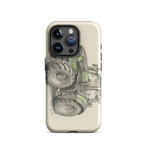 The Tractor Mugs Store iPhone 15 Pro Deutz-Fahr 9340 Pencil Sketch | Tough Case for iPhone® Quality Farmers Merch