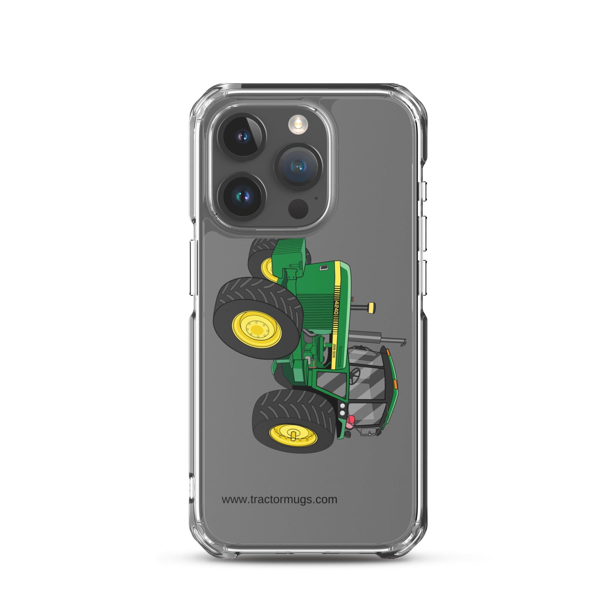 The Tractor Mugs Store iPhone 15 Pro John Deere 4240  |  Clear Case for iPhone® Quality Farmers Merch