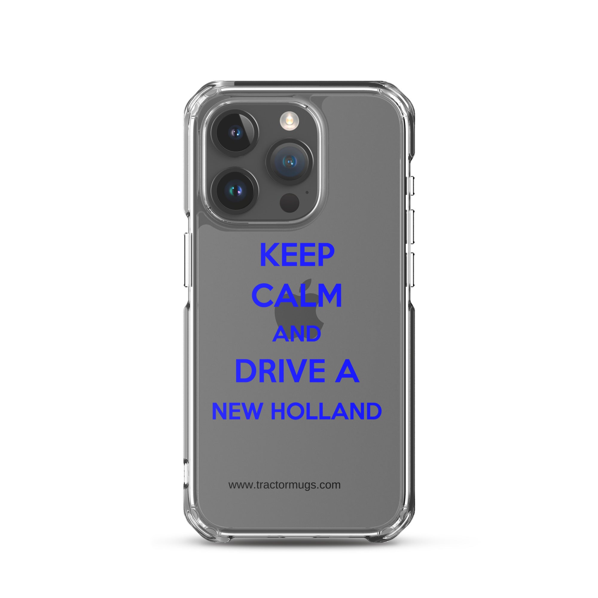 The Tractor Mugs Store iPhone 15 Pro Keep Calm New Holland | Clear Case for iPhone® Quality Farmers Merch
