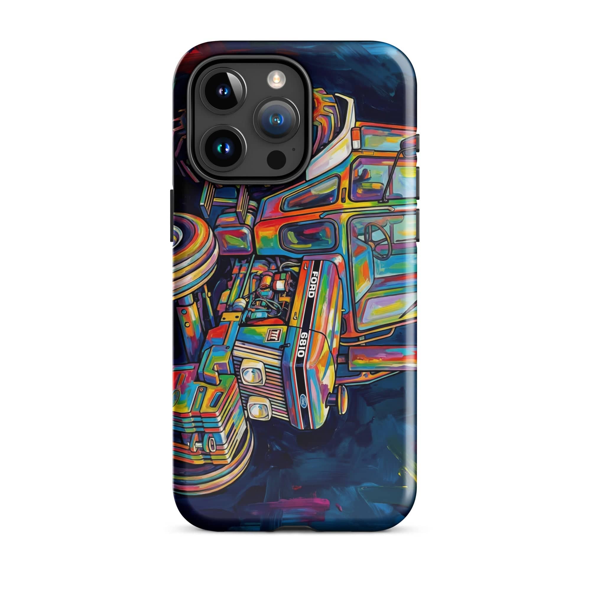 The Tractor Mugs Store iPhone 15 Pro Max Ford 6810 2WD | Splash Art Tough Case for iPhone® Quality Farmers Merch