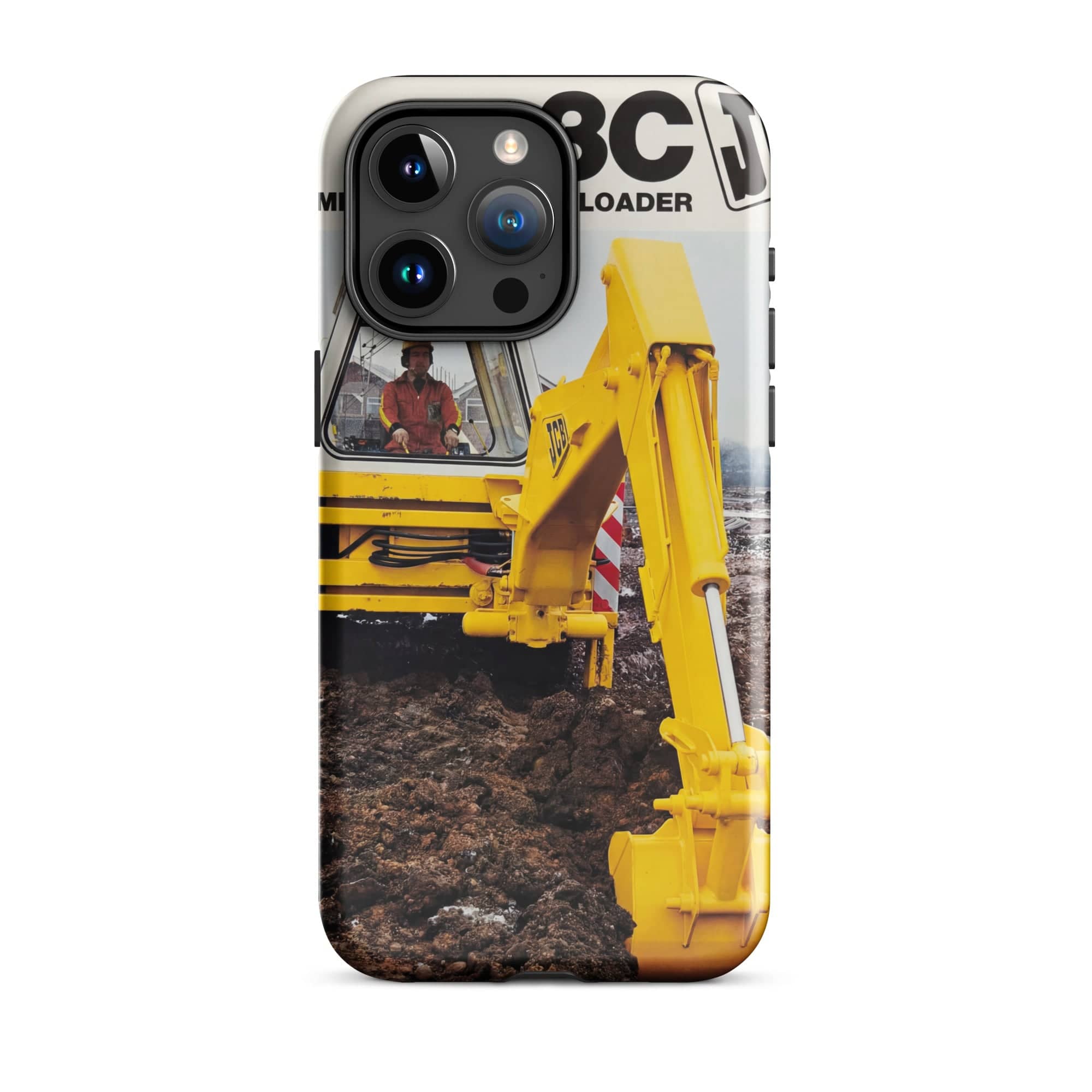 The Tractor Mugs Store iPhone 15 Pro Max JCB 3C II Advert  | Tough Case for iPhone® Quality Farmers Merch