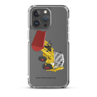 The Tractor Mugs Store iPhone 15 Pro Max JCB 3CX White Cabin 2WD | Clear Case for iPhone® Quality Farmers Merch