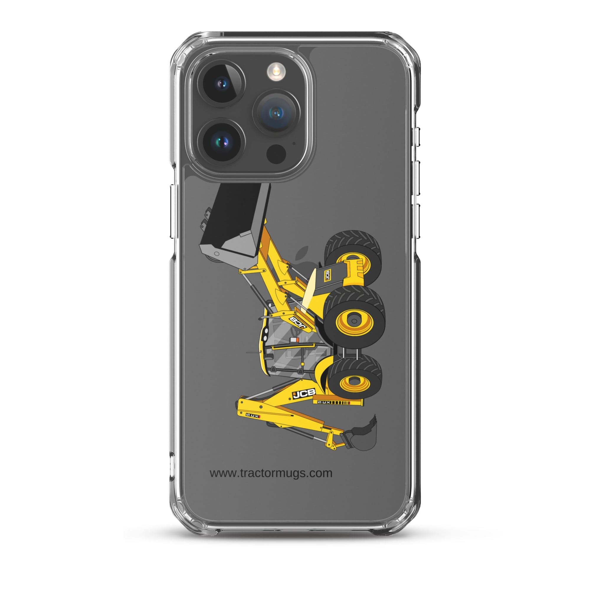 The Tractor Mugs Store iPhone 15 Pro Max JCB 5CX Backhoe | Clear Case for iPhone® Quality Farmers Merch