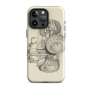 The Tractor Mugs Store iPhone 15 Pro Max McCormick MTX 200 Pencil Sketch | Tough Case for iPhone® Quality Farmers Merch