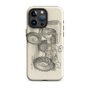 The Tractor Mugs Store iPhone 15 Pro Max Porsche Diesel A111 Pencil Sketch | Tough Case for iPhone® Quality Farmers Merch