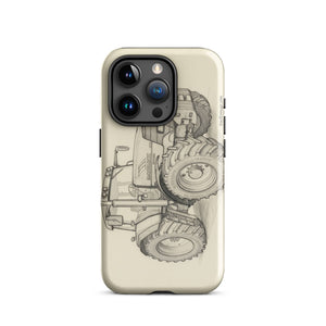 The Tractor Mugs Store iPhone 15 Pro McCormick MTX 200 Pencil Sketch | Tough Case for iPhone® Quality Farmers Merch