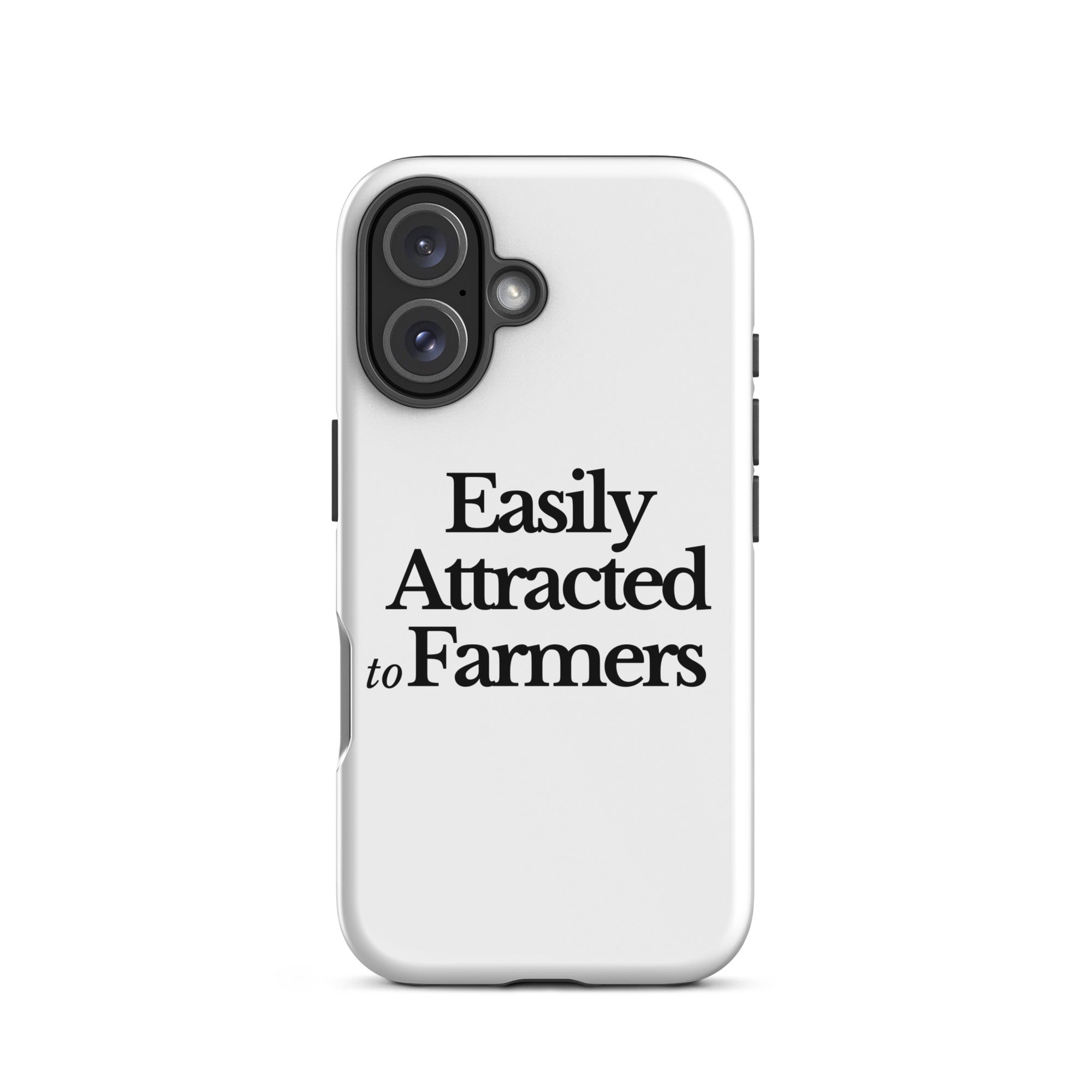 The Tractor Mugs Store iPhone 16 EASILY ATTRACTED TO FARMERS | Tough Case for iPhone® Quality Farmers Merch