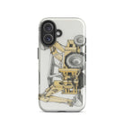 The Tractor Mugs Store iPhone 16 JCB 3C II Pencil Sketch | Tough Case for iPhone® Quality Farmers Merch