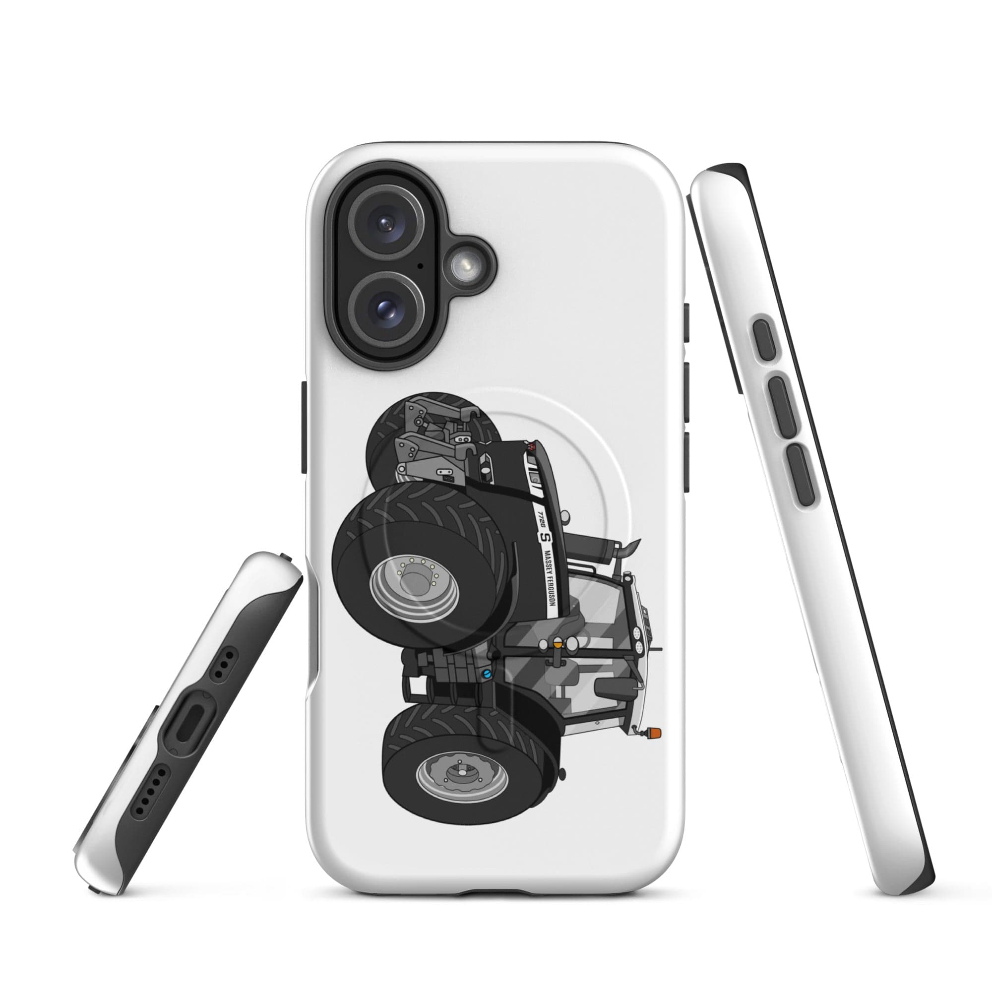 The Tractor Mugs Store iPhone 16 Massey Ferguson 7726S Black Beauty | MagSafe® tough case for iPhone® Quality Farmers Merch