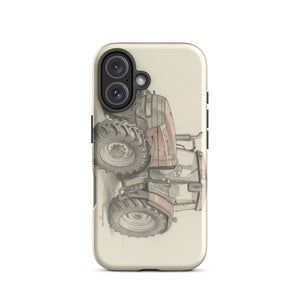 The Tractor Mugs Store iPhone 16 McCormick MTX 150 Signature Edition Pencil Sketch | Tough Case for iPhone® Quality Farmers Merch