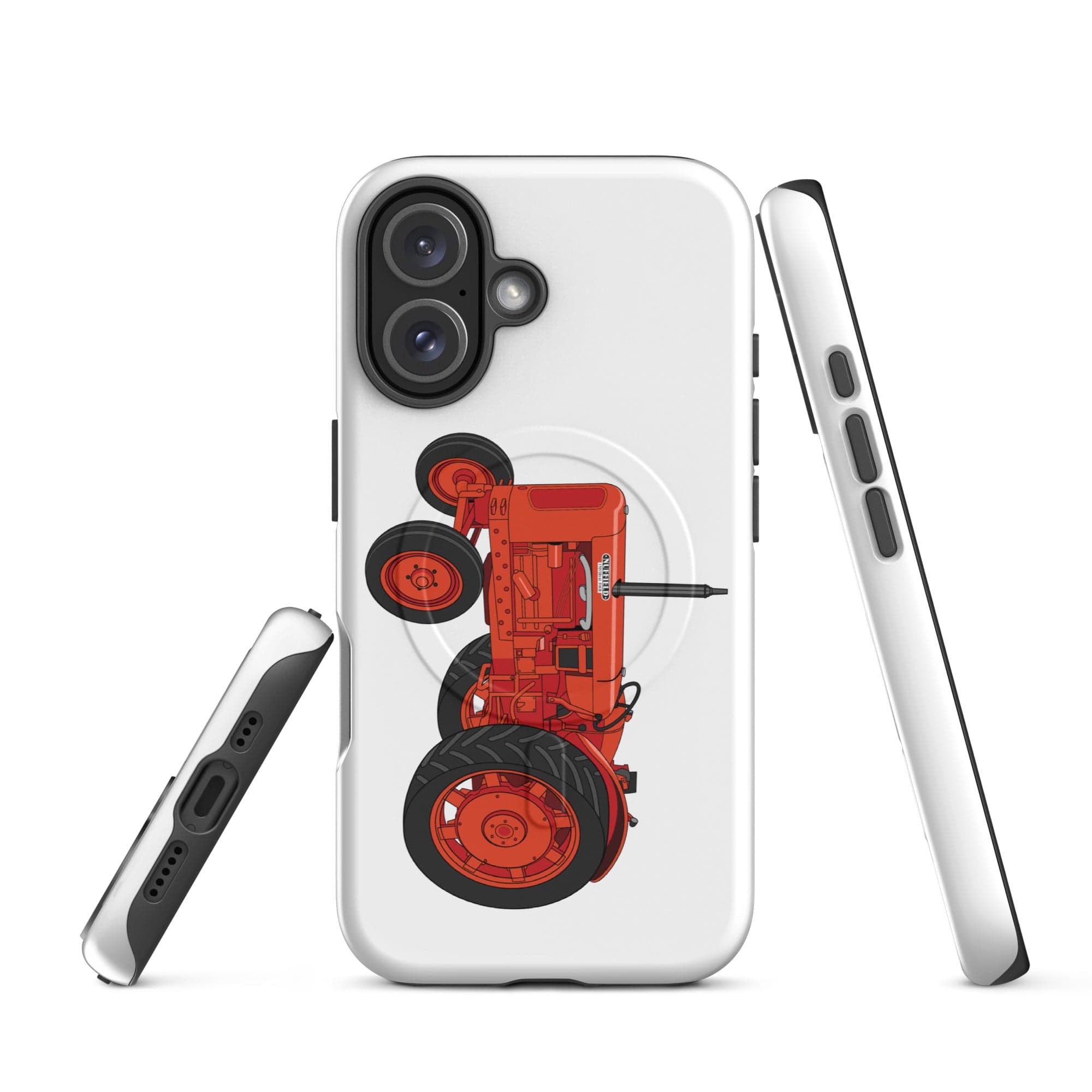 The Tractor Mugs Store iPhone 16 Nuffield Universal 4 | MagSafe® tough case for iPhone® Quality Farmers Merch
