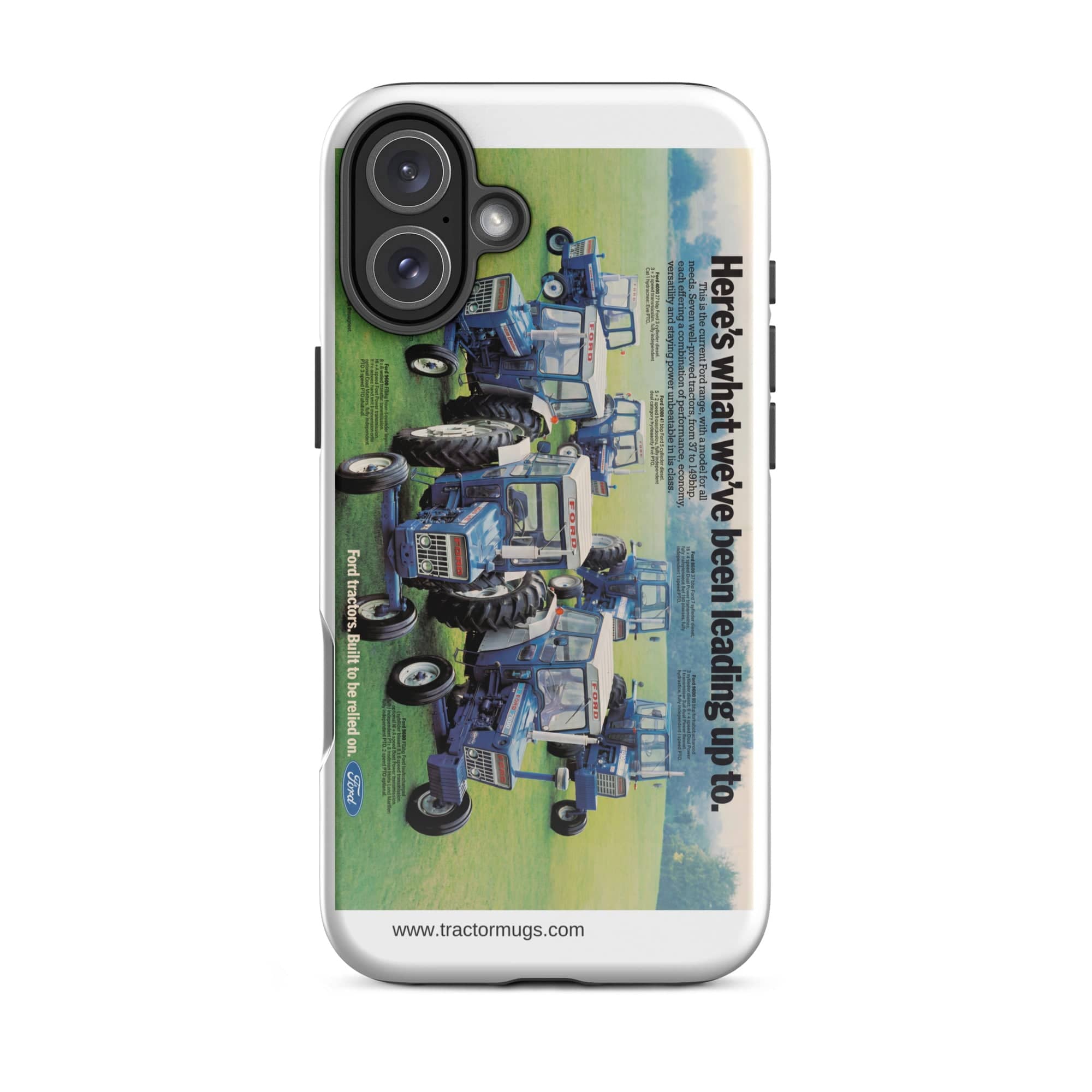 The Tractor Mugs Store iPhone 16 Plus Ford '000 Series Advert | Tough Case for iPhone® Quality Farmers Merch