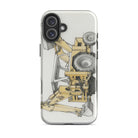 The Tractor Mugs Store iPhone 16 Plus JCB 3C II Pencil Sketch | Tough Case for iPhone® Quality Farmers Merch