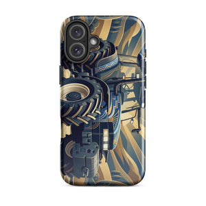 The Tractor Mugs Store iPhone 16 Plus New Holland TM 155  | Art Deco Tough Case for iPhone® Quality Farmers Merch