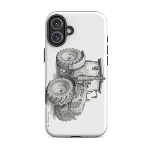 The Tractor Mugs Store iPhone 16 Plus SAME Explorer 105 (Stage V) Pencil Sketch | Tough Case for iPhone® Quality Farmers Merch