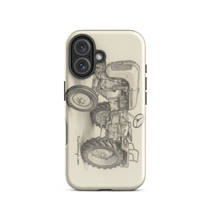 The Tractor Mugs Store iPhone 16 Porsche Diesel A111 Pencil Sketch | Tough Case for iPhone® Quality Farmers Merch